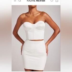 Nadine Merabi Ella white corset top
